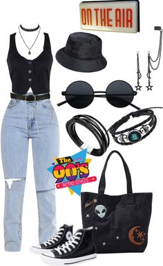 Female Outfit Ideas Casual, 90 Aesthetic Outfit, Summer Grunge Outfits 90s Style, Space Inspired Outfits, Pop Punk Outfits, Rocker Outfit, Look Rock, Hipster Style, 90s Fashion Outfits