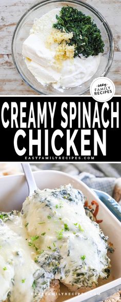 this creamy spinach chicken is an easy and delicious dinner