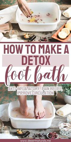 Did you know that foot detoxes not only pull toxins out but also boost your immune system, relieve stress, and aid better sleep? Learn how with this easy homemade DIY Detox Foot Bath recipe that uses apple cider vinegar, Epsom salt, and essential oils. . It might sound surprising, but soaking your feet in a foot bath has more benefits than you could imagine. Learn how to make a simple and easy detox foot soak and give your feet the love they deserve! Add this to your self care routine today. Foot Bath Soak, Epsom Salt Foot Soak, Homemade Foot Soaks, Foot Detox Soak, Epsom Salt Benefits, Diy Foot Soak, Foot Soak Recipe, Diy Detox, Bath Recipes