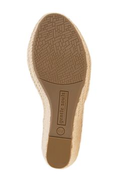 Elevate your warm weather looks with this espadrille-inspired wedge sandal with a supple suede upper above plush layers of PORON® and memory foam cushioning. 3" heel; 1" platform Memory foam cushioning Multilayered, PORON®-cushioned footbed with arch support Leather upper and lining/rubber sole Imported Beige Espadrilles With Cushioned Footbed And Wedge Heel, Beige Wedge Heel Espadrilles With Cushioned Footbed, Synthetic Platform Wedge Heel Espadrilles, Beige Wedge Espadrilles With Textured Sole, Casual Closed Toe Wedge Sandals With Textured Sole, Natural Synthetic Espadrilles With Cushioned Footbed, Slip-on Platform Wedge Espadrille Sandals, Platform Closed Toe Synthetic Espadrilles, Synthetic Closed Toe Espadrilles With Woven Sole