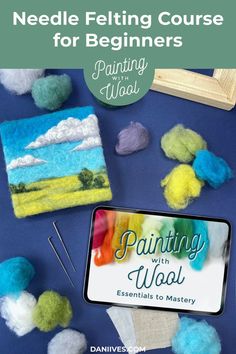 needle felting course for beginners with wool