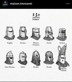 an image of different types of helmets on a cell phone screen, with the caption's description below