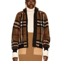 - Was $1,550, Now $1099 (Similar Style On Burberry Website Now Sells $1790!) - In Excellent Condition. Fleece Fabric With Signature Plaid Print. - Made In Italy - Shoulder: ~20in - Length: ~27in - Negotiable And Feel Free To Dm/Comment For Questions Burberry Jacket, Teddy Jacket, Burberry Women, Plaid Print, Fleece Fabric, Burberry, Men Sweater, In Italy, Jackets & Coats