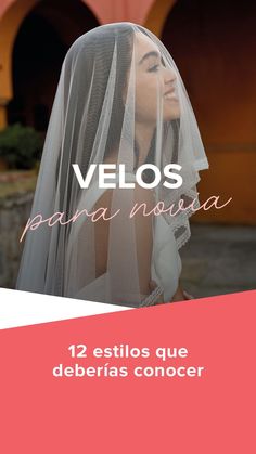 a woman wearing a wedding veil with the words velos para negra written on it