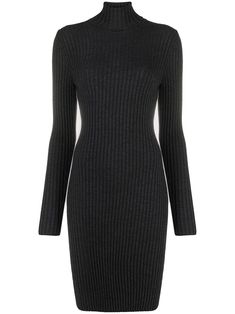 Turtle Neck Dresses, Black Bodycon Dress Outfit, Black Knitted Dress, Knit Turtleneck Dress, Knitted Dress Outfit, Rare Dress, Noble Lady, Grey Knit Dress, Body Con Dress Outfit