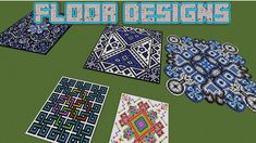 the floor designs are all different colors and sizes