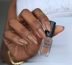 Rich Muted Brown with Pink Undertones Nude Nail Polish, Handmade in the UK, Vegan & Cruelty Free. A Nude for Every Skin Tone: Nudist Collection10ml Cake Brown, Muted Brown, Nude Nail, Honey Cake, Classy Acrylic Nails