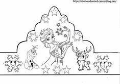 the frozen princess and her friends are in this coloring page for disney's frozen world