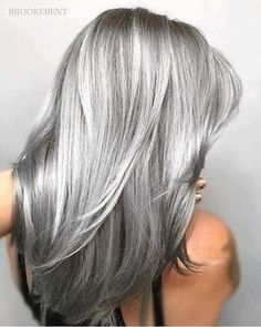 Are you looking for ombre hair color for grey silver? See our collection full of ombre hair color for grey silver and get inspired! Grey Hair Color Silver, Grey Hair Dye, Beautiful Gray Hair, Gray Hair Highlights, Long Gray Hair, Ombre Hair Color