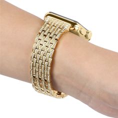 Apple watch bands sport link bling diamond rhinestone crystal rose gold strand crystal strap, 38mm, 40mm, 42mm, 44 mm, series 4 3 2 1, women, fashion, style, evening, band, best, new arrivals, stainless steel, beautiful, simple, outfit, jewelry, products, cuffs, watchbands, buy, genuine, real, brand name, designers, metal, bling, luxury, cuff, leather, skin, bracelet, strap, straps, iwatch, sports, unique, iwatch , gold, silver, black, pink, grey, gray #applewatchbands #applewatch #nuroco Trendy Gold Apple Watch Band With Bracelet Strap, Gold Bracelet Strap Apple Watch Band, Apple Watch Band Women, Apple W, Apple Watch Bands Women, Apple Watch Bands Sports, Best Apple Watch, Outfit Jewelry, Apple Watch Ultra