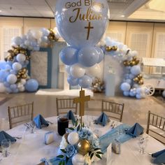 #baptisdecor #baptism #blessed #selena #balloondecor #balloondecoration #balloondecorator #balloonartist #birthdaydecoration #babyshowerdecorations #bridalshowerdecoration #partydecorations #eventdecor #eventplanner #statenisland #newyork #brooklyn #newjersey #blueballoons #christeningdecorations #firstbirthdaydecor First Communion Cake, Communion Decorations, Communion Cakes, Balloon Centerpieces, Blue Balloons, Center Pieces, Bridal Shower Decorations