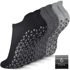 PRICES MAY VARY. SIZE: Fits Women’s shoe size 5-7. These adult grippy socks for men and women are perfect for yoga, pilates, bikram,barre, ballet, studio, gym or dance. Also Ideal for hospital socks, floor socks, physiotherapy, elderly care, pregnancy and more to prevent falls from stairs , or the floor. ANTI-SLIP: Features non-slip sticky silicone grips with beautiful pattern on the bottom of the anti skid yoga socks. Those gripper socks can provide better stability & balance on the floor surfa Studio Gym, Hospital Socks, Grippy Socks, Pilates Socks, Ballet Barre, Non Slip Socks, Yoga Socks, Fall Prevention, Socks For Women