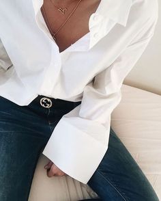 Shopping: Things We Love for Spring| February 2016 Classic White Shirt, Casual Chique, Women Sneakers, White Shirts, Fashion Mode, Fashion 2017, Instagram Inspiration