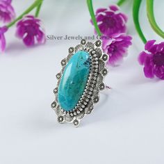 Bohemian Turquoise Oval Ring, Bohemian Oval Turquoise Ring For Anniversary, Oval Turquoise Ring Stamped 925 For Anniversary, Southwestern Oval Anniversary Rings, Southwestern Oval Rings For Anniversary, Southwestern Anniversary Rings, Southwestern Oval Gemstone Ring, Native American Rings, Natural Turquoise