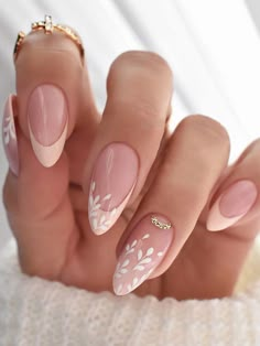 Grad Nails, Acrylic Nails Almond Shape, Fall Pink, Nail Types, White Tips, Bold Statements, Fall Mood, Wedding Nail