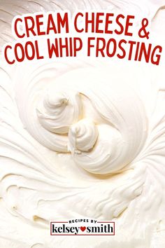 Red velvet cupcake with Cool Whip cream cheese frosting Cream Cheese Cool Whip Frosting, Cool Whip Cream Cheese Frosting, Cream Cheese And Cool Whip, Whip Frosting, Cool Whip Frosting, Finger Desserts, Whipped Cream Cheese Frosting, Fluffy Frosting, Frosting Recipes Easy