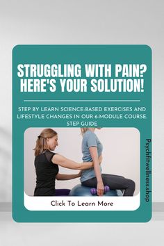 Discover the secret to a pain-free life! Explore our 6-module course that combines science-backed exercises and lifestyle changes for lasting results. Click to learn more! Learning Science, Lifestyle Changes, Transform Your Life, Step Guide, To Learn, The Secret