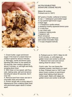 the recipe for chocolate chip cookies is shown