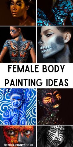 Body Painting Ideas For Beginners, Body Paintings Female Model, Body Paintings Female Photoshoot, Colorful Body Painting, Neon Body Painting, Body Art Paint Ideas, Body Paintings Female, Body Painting Art, Skeleton Body