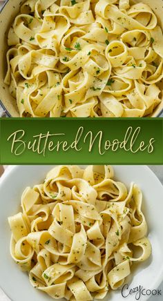 buttered noodles with herbs Buttered Noodles Recipe, Steak Side Dishes, Meatless Meal, Noodle Recipes Easy, Butter Pasta, Buttered Noodles, Meatless Dinner