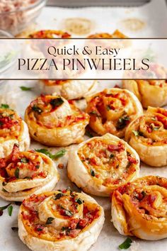 quick and easy pizza pinwheels are the perfect appetizer for any party