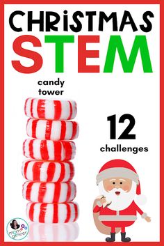 Christmas Acitivty For Kids, Peppermint Stem Activities, Christmas Stem Activities 3rd Grade, Xmas Maths Activities, Holiday Stem Activities Preschool, December Enrichment Activities, Christmas Makerspace Activities, Christmas Activities For Elementary Students, Christmas Stem Activities Kindergarten