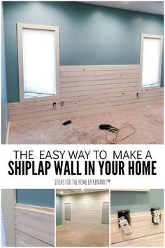 the easy way to make a shiplap wall in your home with pictures and instructions