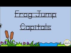 the frog jump caption is shown in black and white, with an image of two flowers