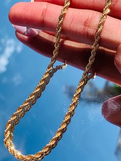 One of its kind! This delicate 3mm Rope Chain is the perfect necklace for a kid's everyday wear. Need a gift for Father's day or Mother's Day? Match your baby's necklace with an adult size.  Material: 18K Gold Filled. Our gold-filled pieces are bonded with 8 layers of real gold. This makes our jewelry high quality and long lasting and a great alternative to solid gold for a fraction of the price. Our pieces are 100% lead and nickel free making them hypoallergenic and a great option for those wit Baby Boy Necklace Gold, Boy Necklace, Boys Necklace, Baby Necklace, Godparent Gifts, God Parents, Alessandra Ambrosio, Childrens Jewelry, Vanessa Hudgens