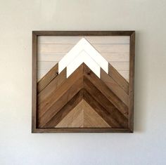 an art piece made out of wooden planks