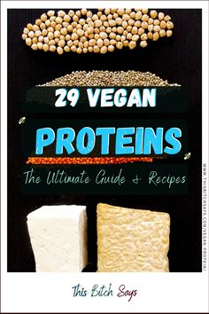 the ultimate guide to vegan proteins for beginners and protegies, with text overlay