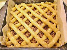 an uncooked pie sitting on top of a pan