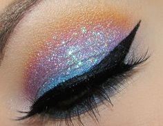 festival make up colors eye liner winged rainbow glitter edm edc rave Eyeshadows Ideas, Nails Unicorn, Unicorn Makeup, Smink Inspiration, Beauty Make-up, Makijaż Smokey Eye, Super Nails, Ideas Nails, Nail Nail