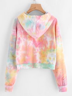 Tie Dye Crafts, Drop Shoulder Hoodie, Tie Dye Techniques, Trendy Hoodies, Bleach Tie Dye, Women Tie, Tie Dye Diy