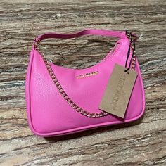 Brand: Steve Madden Color: Pink Condition: Brand New With Original Tags Same Day Shipping Via Usps Steve Madden Bag Pink Shoulder Bag Gold Chain Everyday Pink Shoulder Bag With Chain Strap, Spring Pink Bag With Chain Strap, Spring Pink Bags With Chain Strap, Pink Spring Bags With Chain Strap, Pink Chain Strap Bag For Spring, Casual Pink Shoulder Bag For Evening, Pink Shoulder Bag With Zipper Closure For Evening, Velvet Matching Set, Reversible Bag