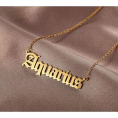 As An Aquarius, You're Creative And Ready To Express Yourself! This Aquarius Pendant Necklace Is The Perfect Way To Show Off Your Unique And Fun Personality And Showcase Who You Really Are. The Cute Zodiac Aquarius Necklace Is Made From Premium Stainless Steel With 18k Gold Plated. Both The Pendant And Chain Are Lead Free, Nickel Free And Hypoallergenic - They Will Not Make Your Skin Red Or Itch. Additionally, You Can Go To The Shower Without Taking Off It, Will Not Fade! Each Zodiac Letter Pendant Is Polished Carefully In A Smooth Edge. Very Comfortable To Wear. It's A Great Layering Piece! Perfectly Match With Your Name Necklace, Birth Year Necklace Or Your Dainty Initial Letter Necklace Aquarius Pendant Necklace, Birth Year Necklace, Aquarius Jewelry, Cute Zodiac, Aquarius Pendant, Year Necklace, Aquarius Necklace, Circle Charm Necklace, Blue Jewelry Set