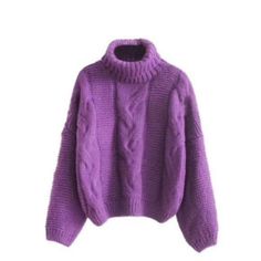 Loose Fit Turtleneck Cable Knit Sweater In Purple Brand New Boutique Item! Color Purple Cable Knit Ribbed Knit Loose Fit Polyester Long Sleeve Turtleneck Size One Size Approx. Measurements Pit To Pit 23" Waist 22" Length 28" Pet And Smoke-Free Home! Same/Next Day Shipping! Offers Welcome! Tags: Trendy Sweater, Boutique Sweater,Boutique Outerwear, Cute Sweater Boutique, Trendy Sweaters 2020, Purple Turtleneck Sweaters, Online Boutique Sweaters