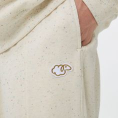 CONKLAB Coco Sheep Ice Cream Sweatpants, premium urban and streetwear designers apparel on PROJECTISR.com, Conklab Winter Cotton Joggers For Lounging, Cozy Cotton Joggers For Winter, Cozy Cotton Winter Joggers, Casual Cotton Sweatpants With Embroidered Logo, Casual Bottoms With Embroidered Logo For Loungewear, Casual Cotton Pants With Embroidered Logo, Cozy White Cotton Sweatpants, Cream Sweatpants, Sheep Embroidery