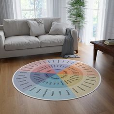 Feelings Wheel Round Rug 60 Round Rug Emotions Chart - Etsy Feel Wheel, Emotions Chart, Emotions Wheel, Feelings Wheel, Emotion Chart, Counseling Office, Therapist Office, Grounding Techniques, Therapy Office Decor