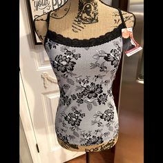 Wow This Feels Great! So Pretty! Shown On My 34” Bust Body Form! It Does Have A Great Stretch To It! Approximate 18”Pit To Pit! Length Down Side Pit To Hem Is 18”! Fitted Cami Sleepwear With Built-in Bra, Fitted Cami Sleepwear With Bra-friendly Design, Fitted Seamless Cami Sleepwear, Seamless Fitted Cami Sleepwear, Seamless Fitted Camisole Sleepwear, Black Fitted Camisole For Loungewear, Sheer Slip Dress, Leopard Print Bra, White Camisole