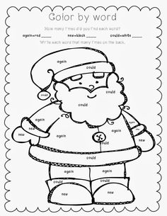 santa clause worksheet for kids to practice reading the letter s and numbers with pictures