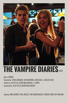 the vampire diaries movie poster with an image of two people in front of a bar