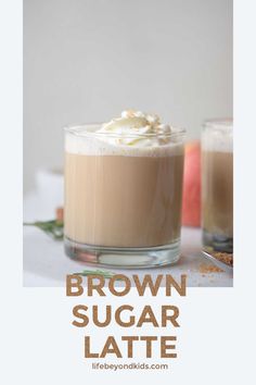 two glasses filled with brown sugar latte