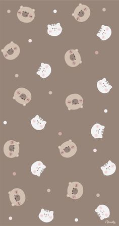 an animal themed wallpaper with many different animals on it's sides and dots in the background