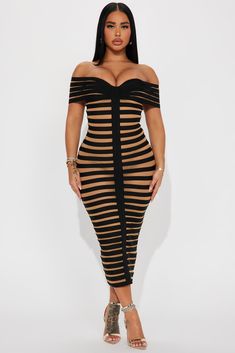 Buy Navaeh Bandage Midi Dress in Black/combo from Fashion Nova. These Dresses are available in most sizes. Receive free US shipping on orders over $75. Fashion Nova Outfits, Combo Dress, Bandage Midi Dress, Midi Short Sleeve Dress, Hip Dress, Spring Summer Dress, Midi Dress With Sleeves, Dress Short, Black Midi Dress