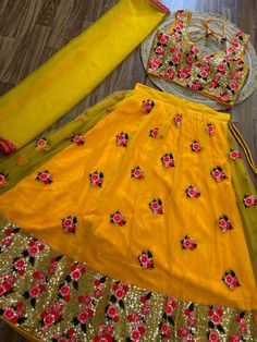 Haldi Lehenga Choli Set for Women, Yellow Lehenga Choli for Guest, South Asian Lehengas, Designer Lengha, Bridesmaids Outfits Embroidered Yellow Lehenga For Party, Yellow Dori Work Party Sets, Party Yellow Embroidered Choli, Yellow Embroidered Fitted Sets, Fitted Yellow Embroidered Sets, Fitted Embroidered Yellow Sets, Yellow Embroidered Party Gown, Festival Celebration Sets With Unstitched Blouse, Wedding Net Sets With Dori Work