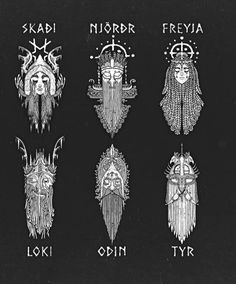 six different types of masks on a black background with the names of their respective characters