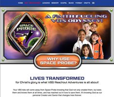 the homepage for space force, which is being used to promote children's books