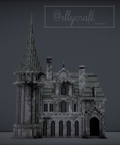 an old castle made out of bricks with the name allycraft on it's side