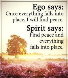 a quote that says, egg says once everything falls into place i will find peace